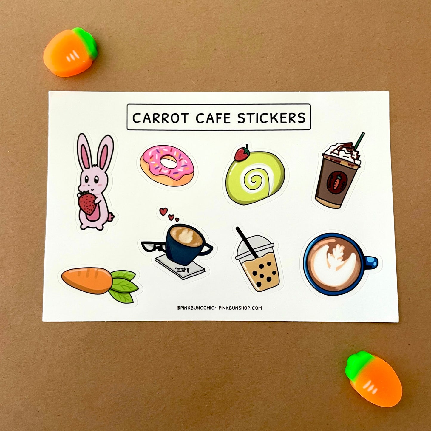 Carrot Cafe Sticker Sheet